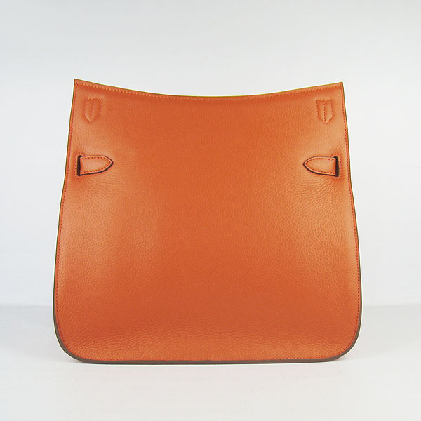 Replica Hermes Jypsiere Fjord Leather Messenger Bag Orange H6508 - 1:1 Copy